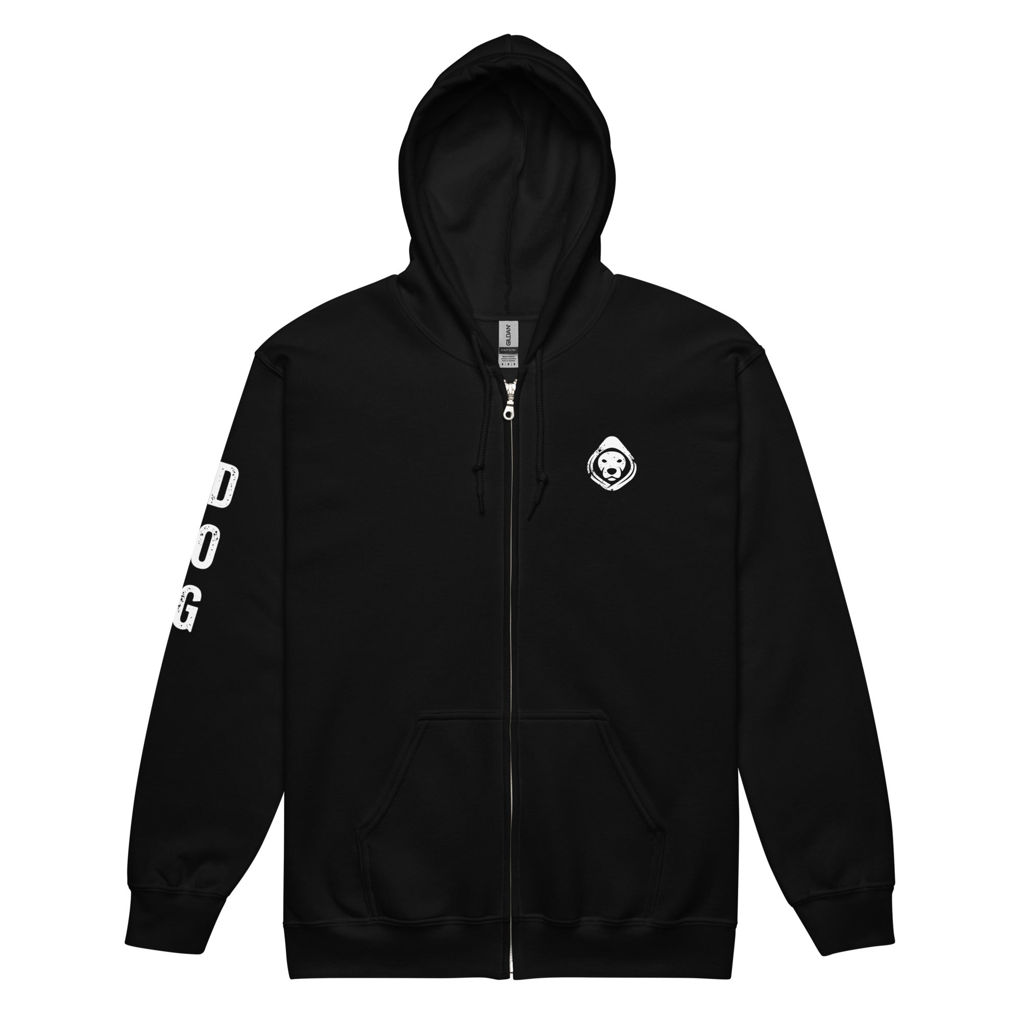 Anonymous Dog™ Unisex Zip Hoodie | Heavy Blend Fleece with Sleeve & Chest Detail